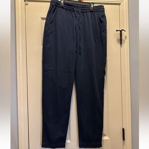 GAP Women’s Easy Pant, Navy Drawstring Waist 29” Inseam Size Medium Tall